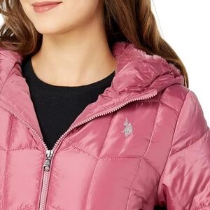 Pink Quilted Hooded Jacket
